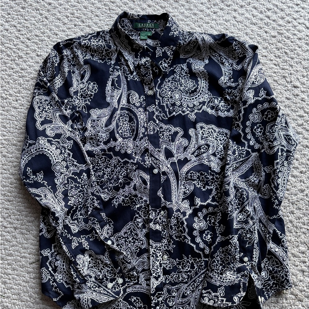 Ralph Lauren button down cotton blouse